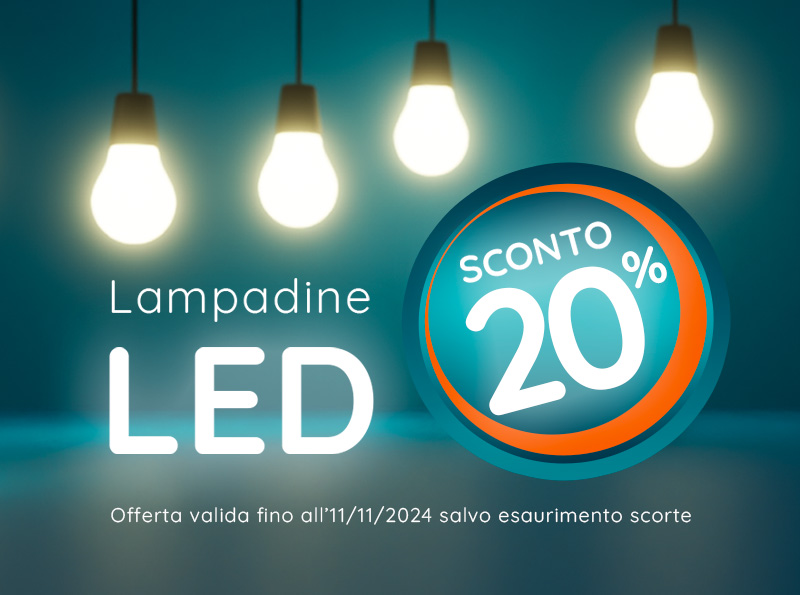 Lampadine LED: sconto 20%, fino all'11 novembre 2024.