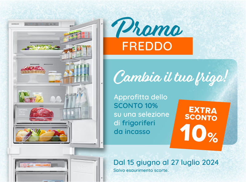 Promo Freddo: approfitta dello sconto 10% su una selezione di frigoriferi da incasso